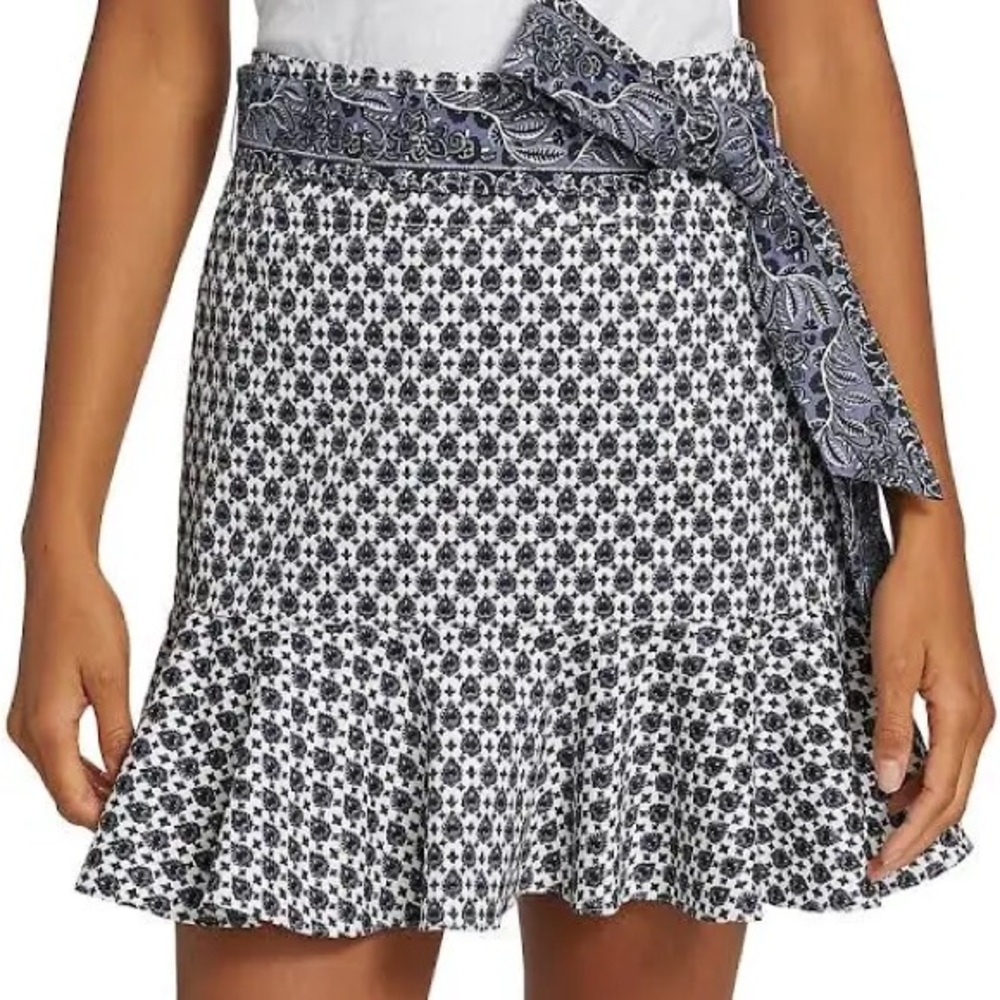 Veronica Beard Black and White Mini Skirt